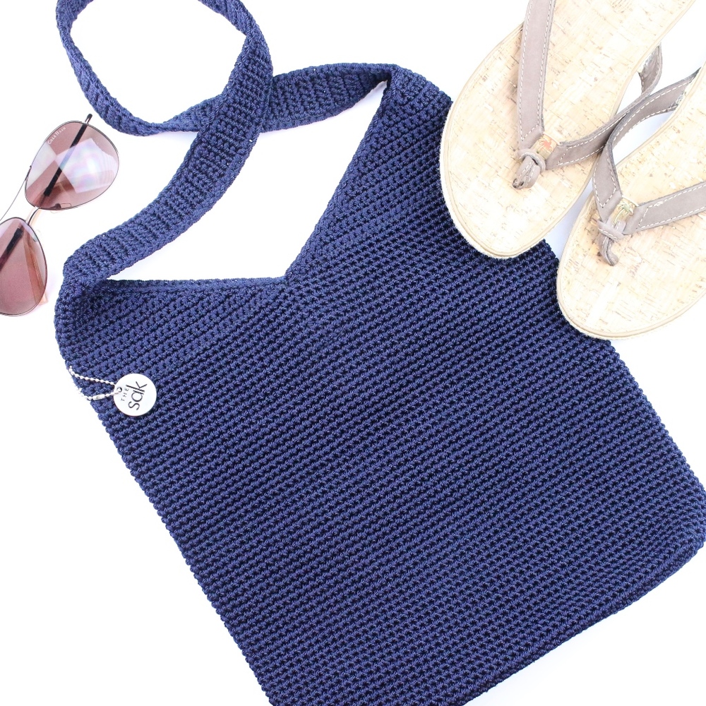 The Sak Boho Hobo Bucket Bag Blue